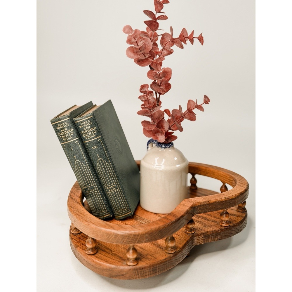 Vintage Wooden Heart / Lazy Susan Gallery Spindle Rails